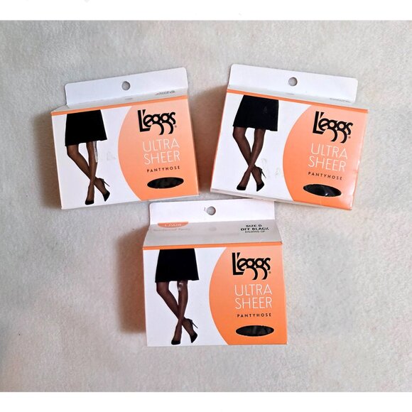 3 L'Eggs Ultrasheer pantyhose NIB Sz D Coffee Black Lot 6 - Picture 1 of 3